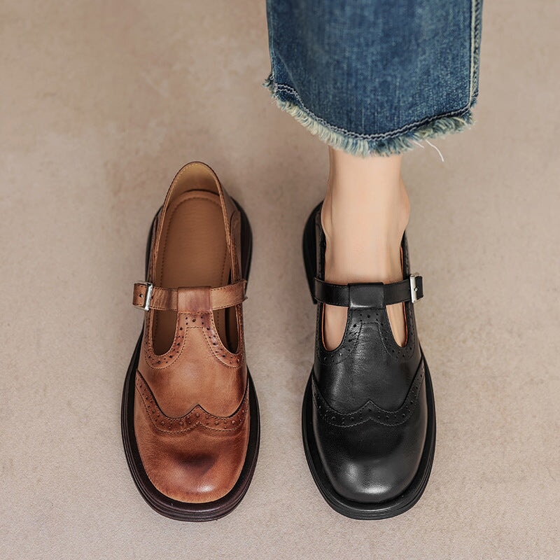 Risla | Leather Mary Janes