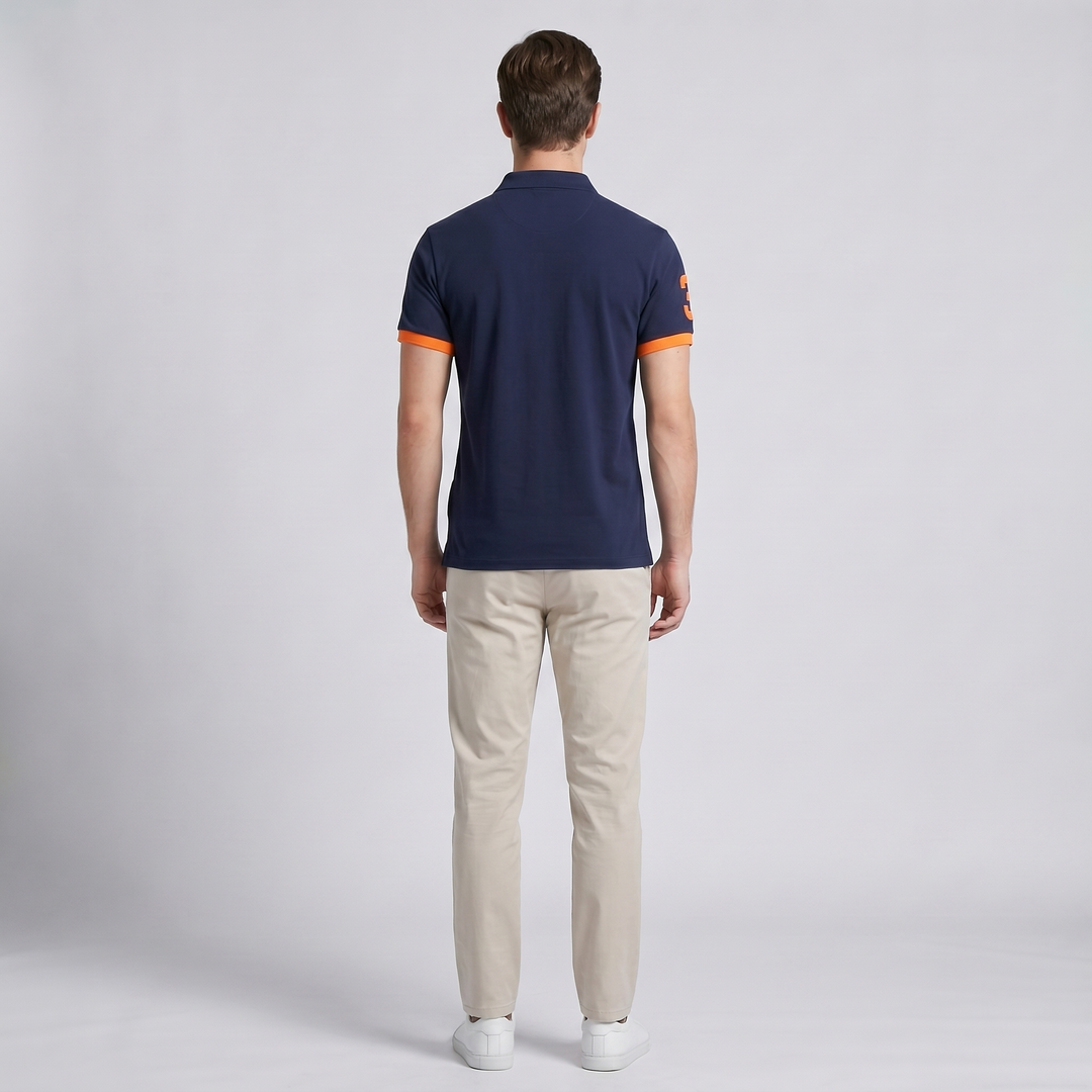 Maxwell | Men's Contrast Trim Pique Short Sleeve Polo Shirt