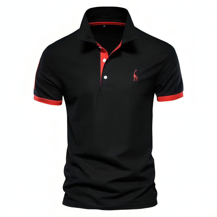 Maxwell | Men's Contrast Trim Pique Short Sleeve Polo Shirt
