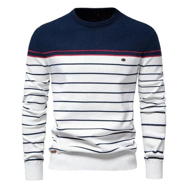 Mederic | Men's Breton Stripe Crew Neck Sweater