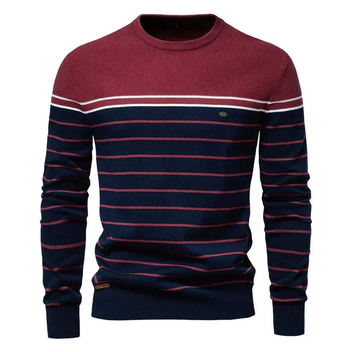 Mederic | Men's Breton Stripe Crew Neck Sweater
