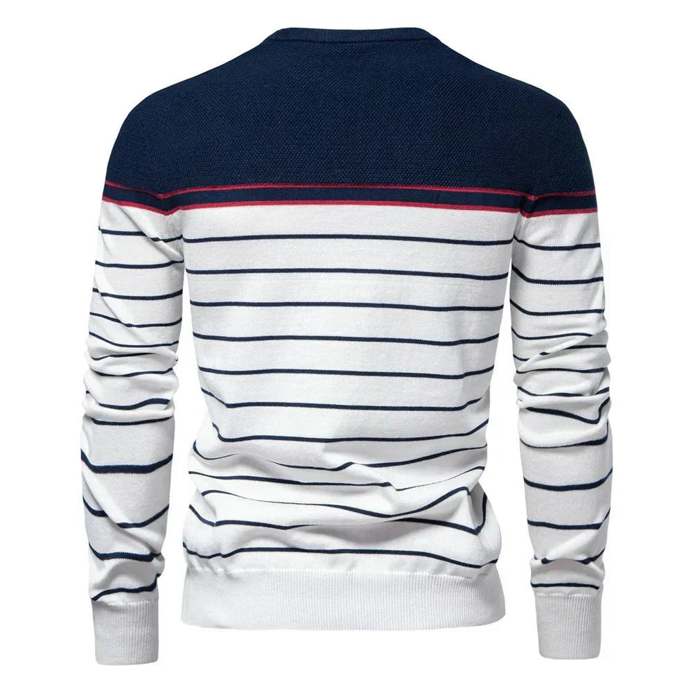 Mederic | Men's Breton Stripe Crew Neck Sweater