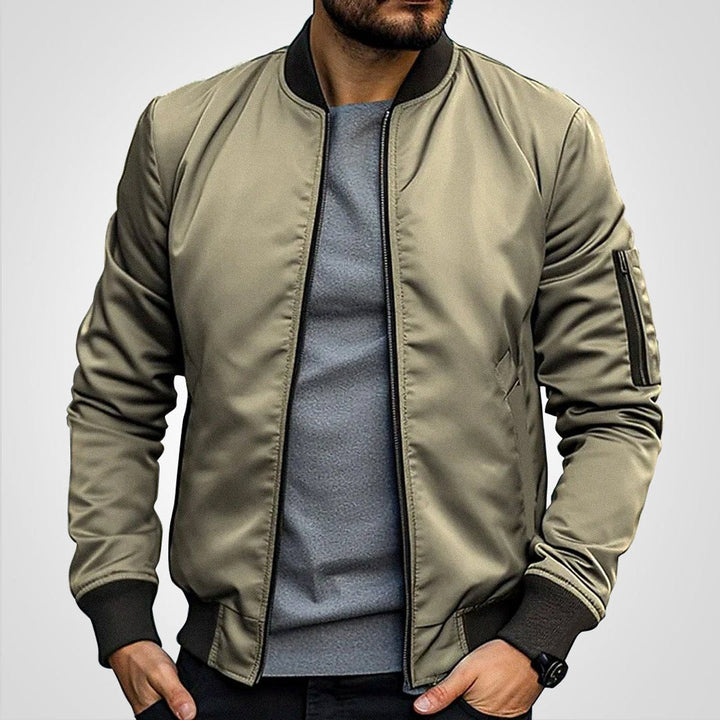 Melchior | Men's Plain Zip Bomber Jacket
