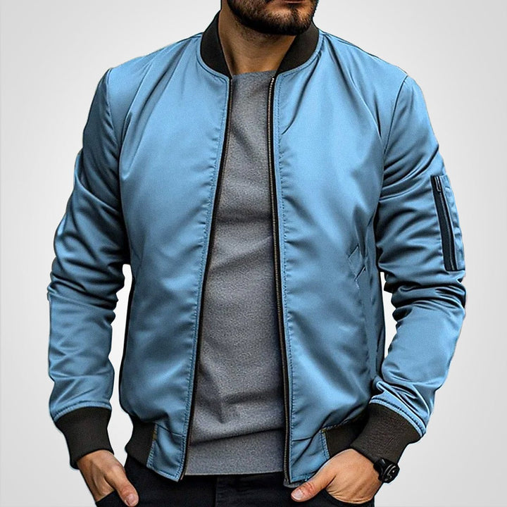 Melchior | Men's Plain Zip Bomber Jacket