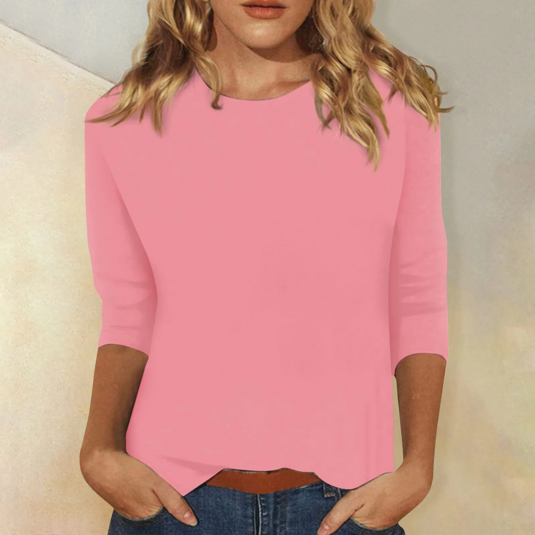 Meliora | Women's Loose-Fit Tunic Three-Quarter Sleeve Blouse