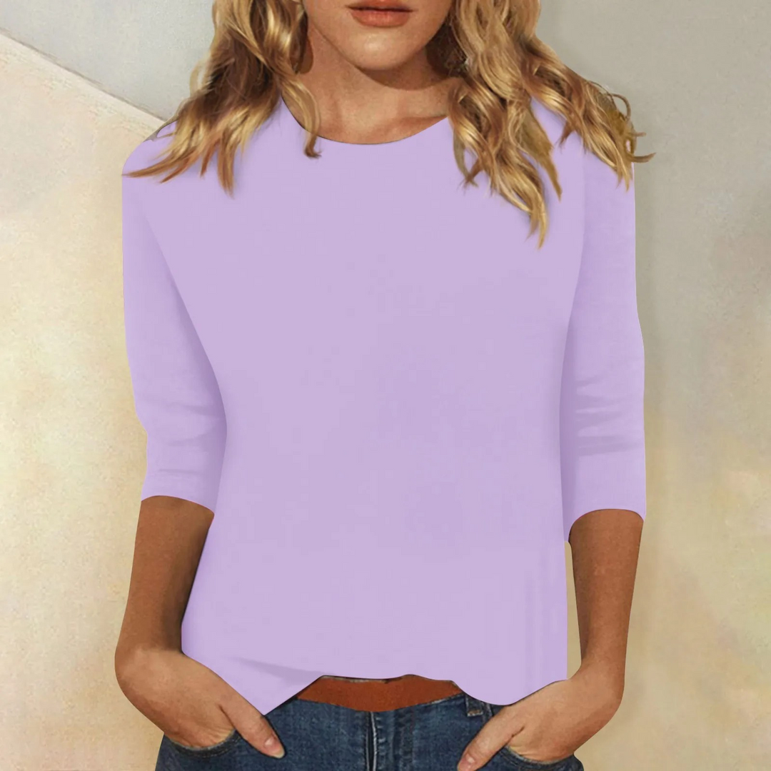Meliora | Women's Loose-Fit Tunic Three-Quarter Sleeve Blouse