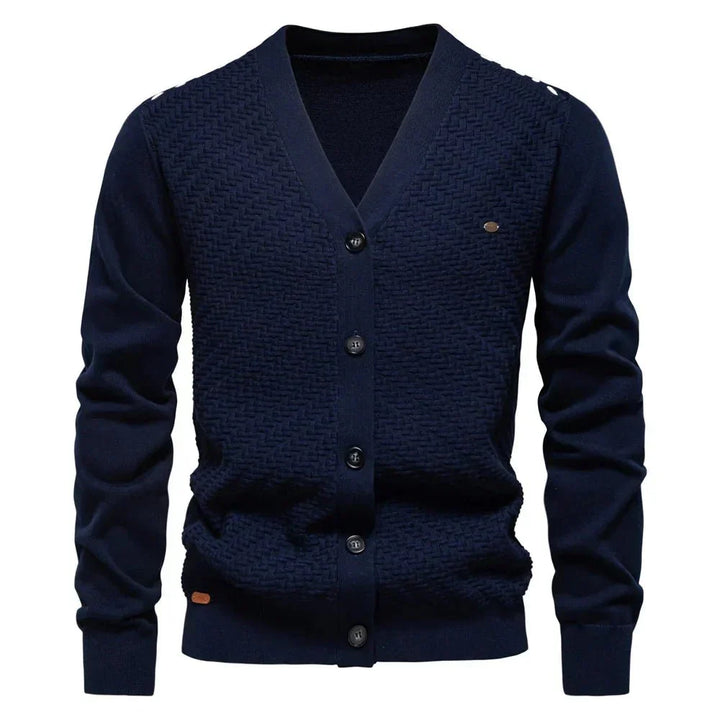 Melun | Men's Plain V-Neck Button Cardigan