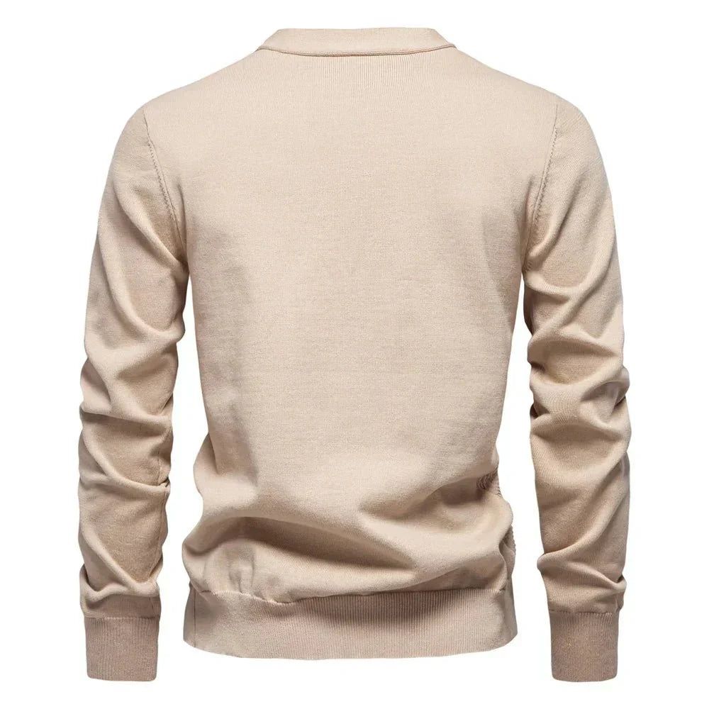 Melun | Men's Plain V-Neck Button Cardigan