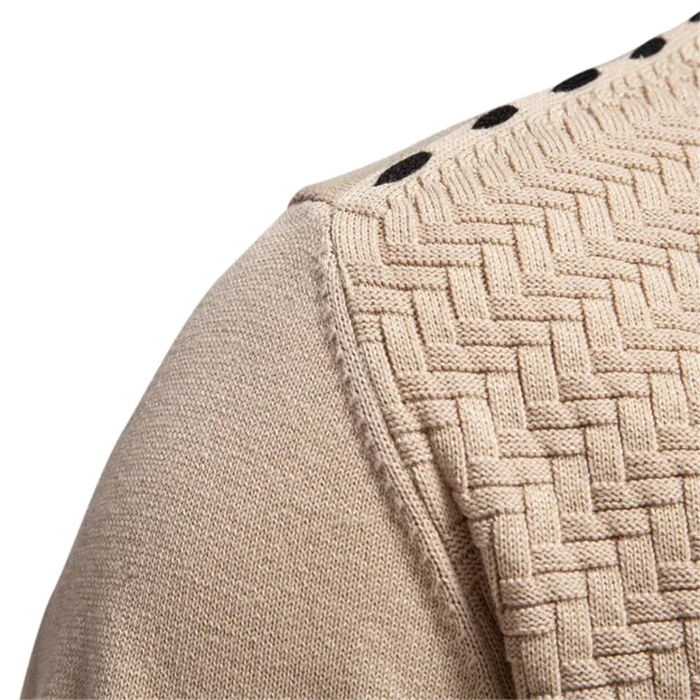 Melun | Men's Plain V-Neck Button Cardigan