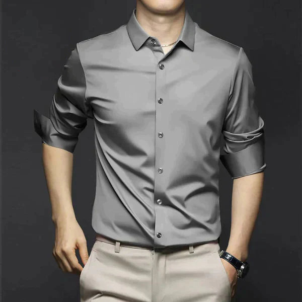 mens-business-woven-shirt-with-button-placket-and-point-collar-3