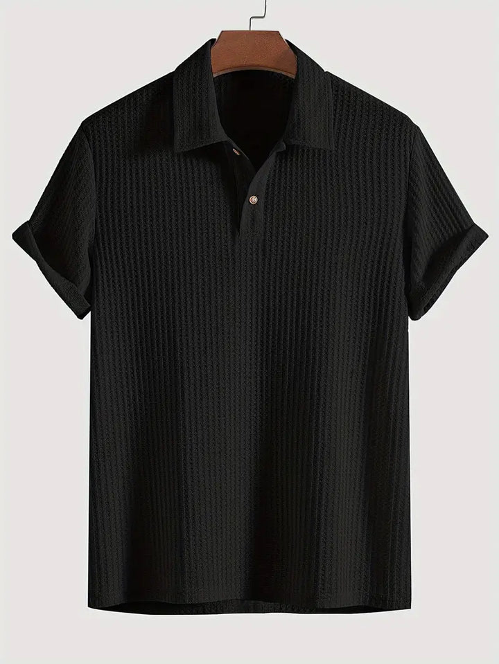 mens-casual-polyester-polo-shirt-with-knit-and-two-buttons-3