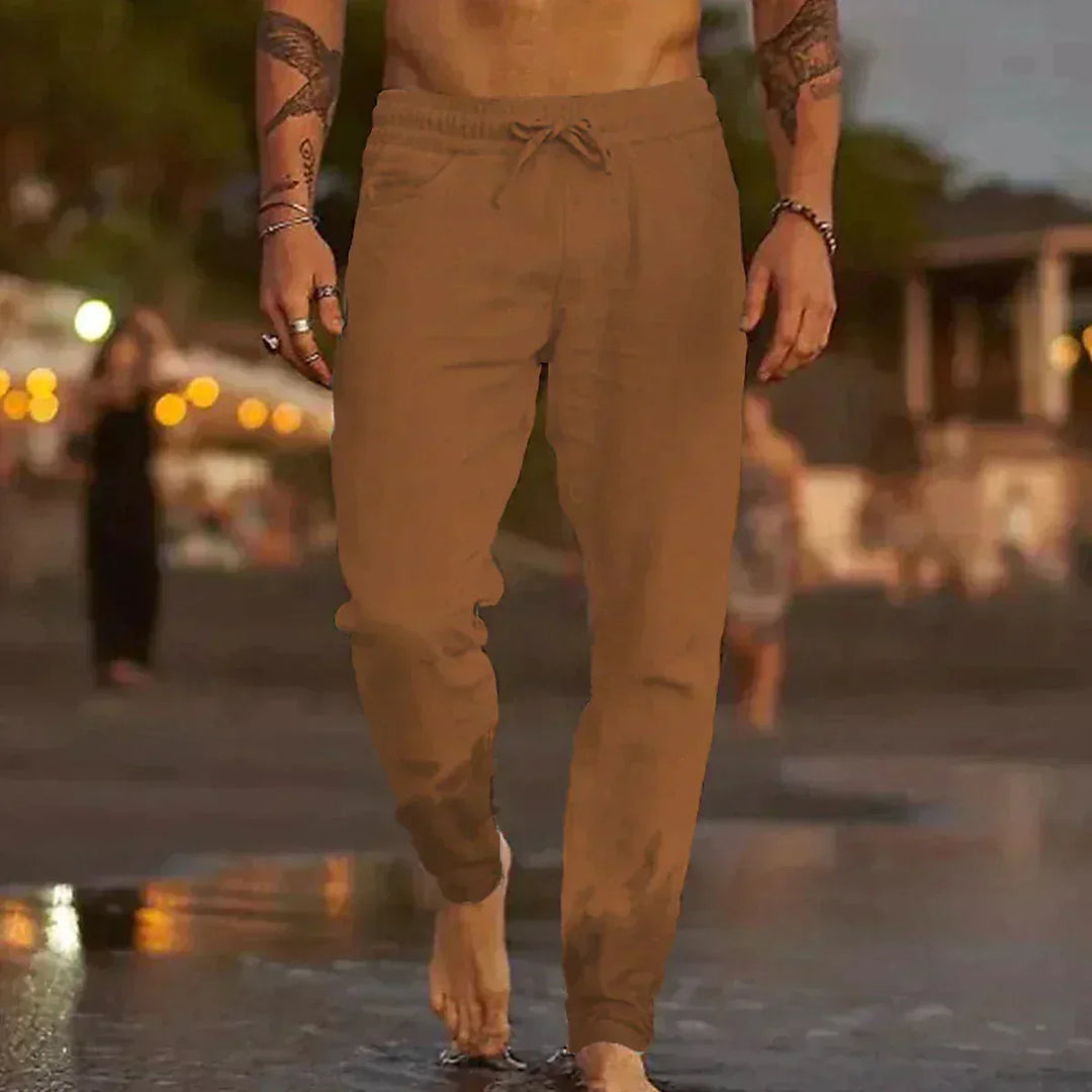 mens-linen-blend-pants-with-drawstring-waist-and-elastic-cuffs-7