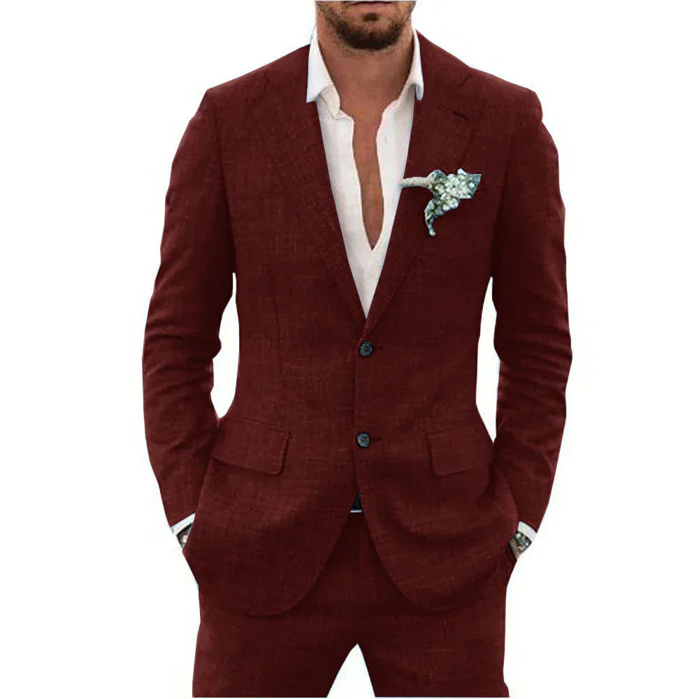 mens-linen-blend-suit-set-with-notch-lapels-and-two-button-blazer-3