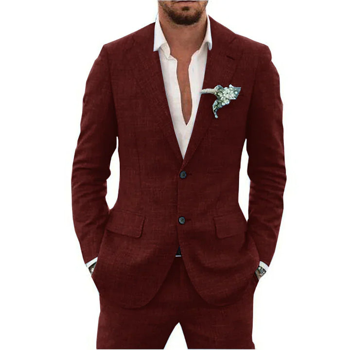 mens-linen-blend-suit-set-with-notch-lapels-and-two-button-blazer-3