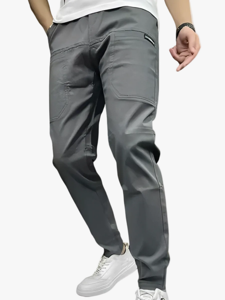 mens-polyester-blend-cargo-pants-with-zip-pocket-and-pull-on-waist-1