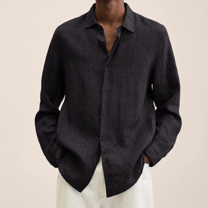 mens-woven-button-front-shirt-with-point-collar-and-long-sleeves-1