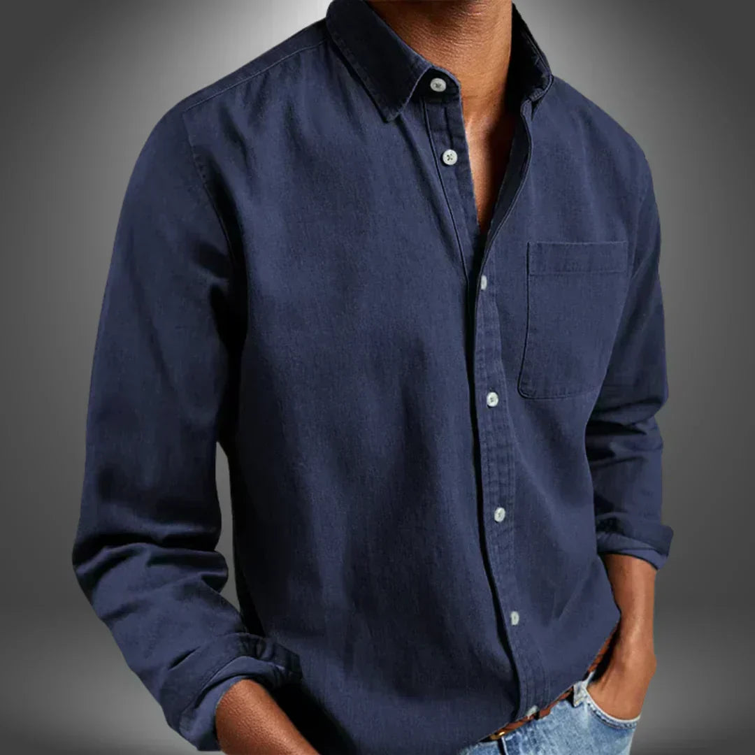 mens-woven-button-front-shirt-with-spread-collar-and-chest-pocket-3