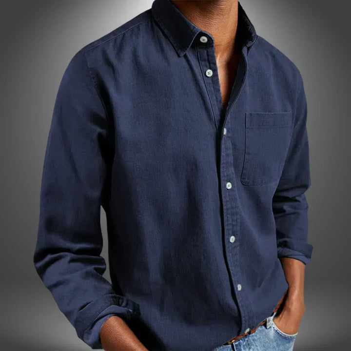 mens-woven-button-front-shirt-with-spread-collar-and-chest-pocket-3