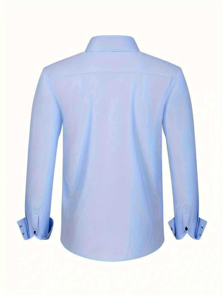 mens-woven-button-up-shirt-with-pattern-lined-collar-and-cuffs-11