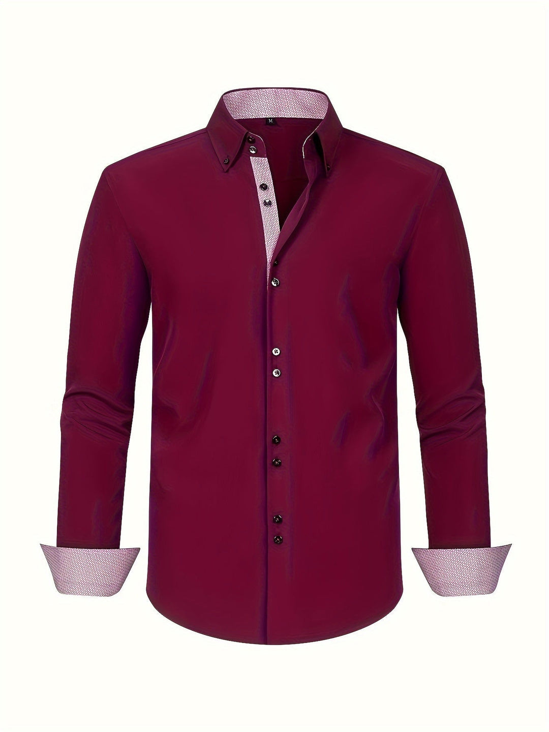 mens-woven-button-up-shirt-with-pattern-lined-collar-and-cuffs-3