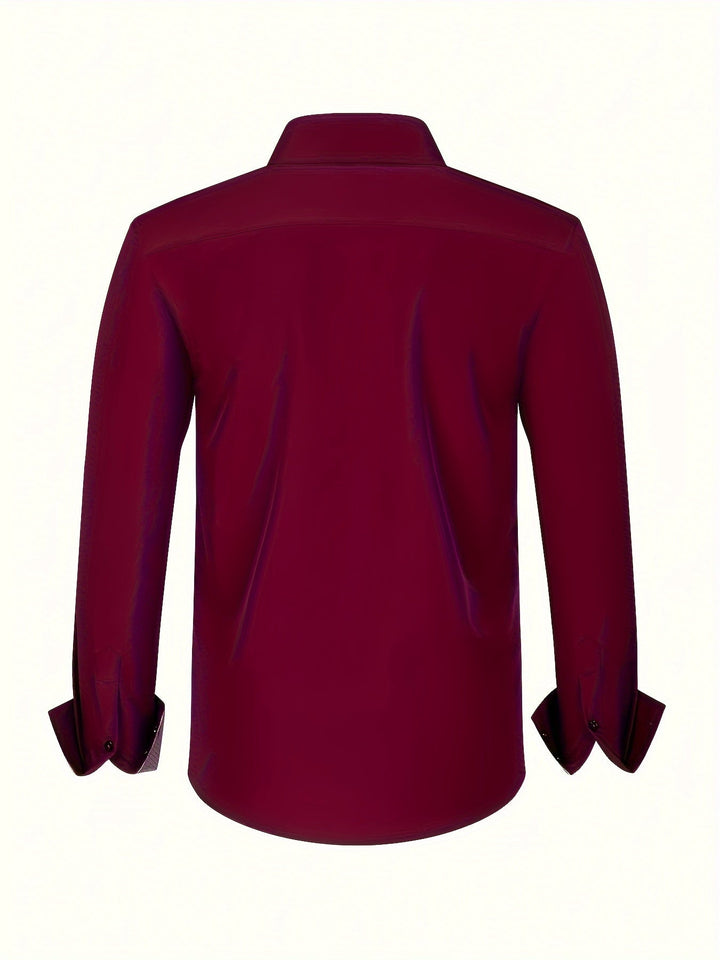 mens-woven-button-up-shirt-with-pattern-lined-collar-and-cuffs-9