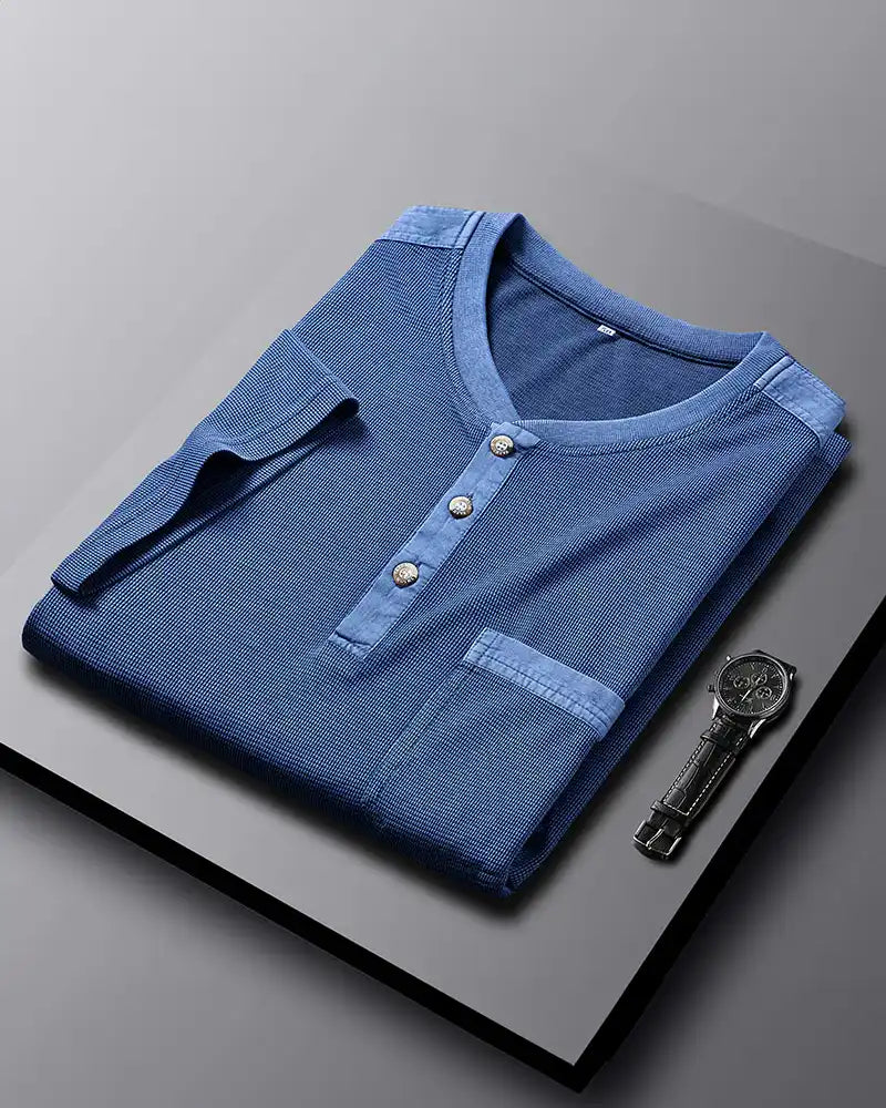 Narcisse | Men's Waffle Knit Henley