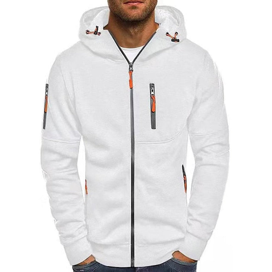 Odon | Men's Zip Up Hooded Knit Sweater