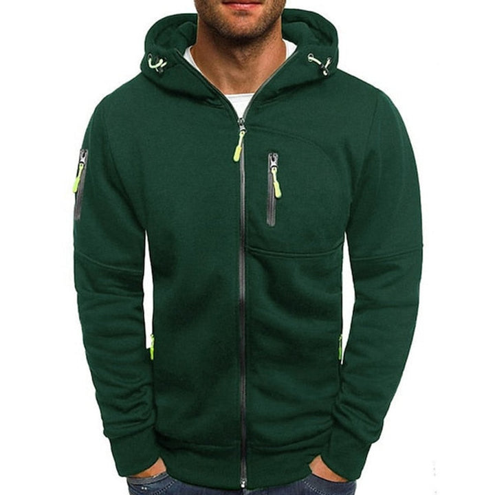Odon | Men's Zip Up Hooded Knit Sweater
