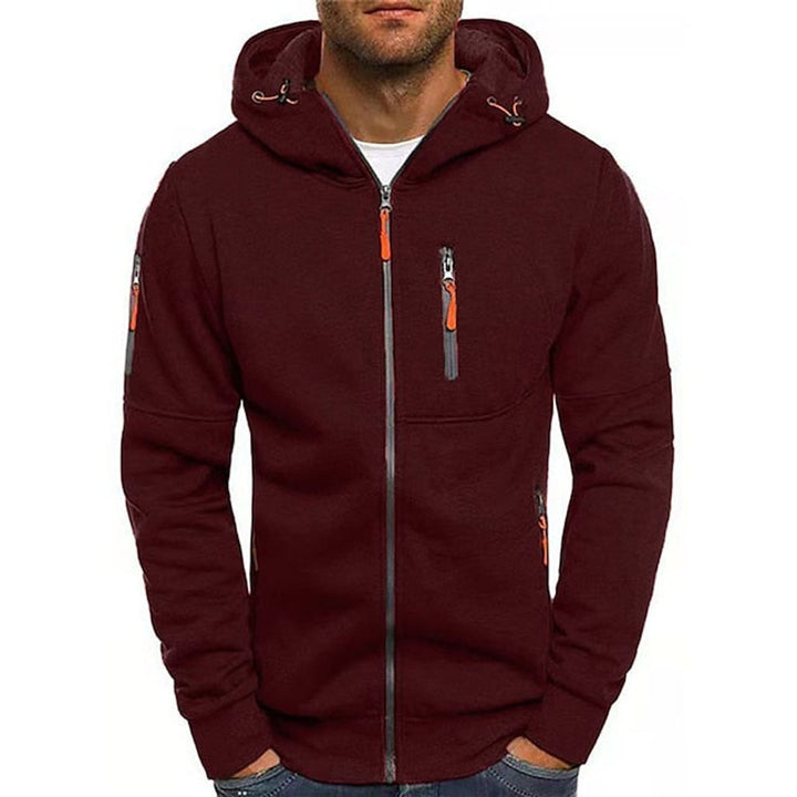 Odon | Men's Zip Up Hooded Knit Sweater