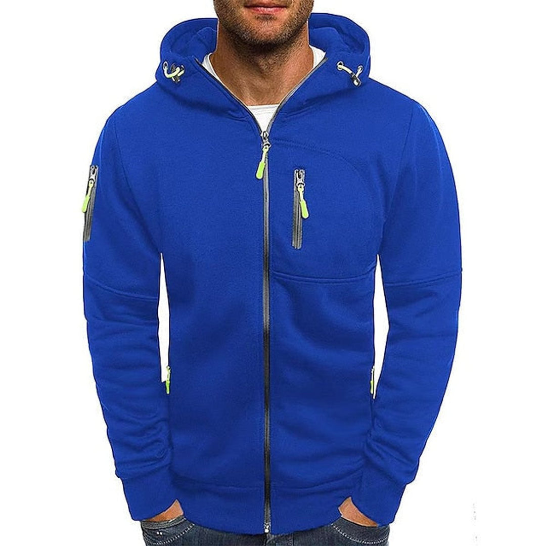 Odon | Men's Zip Up Hooded Knit Sweater