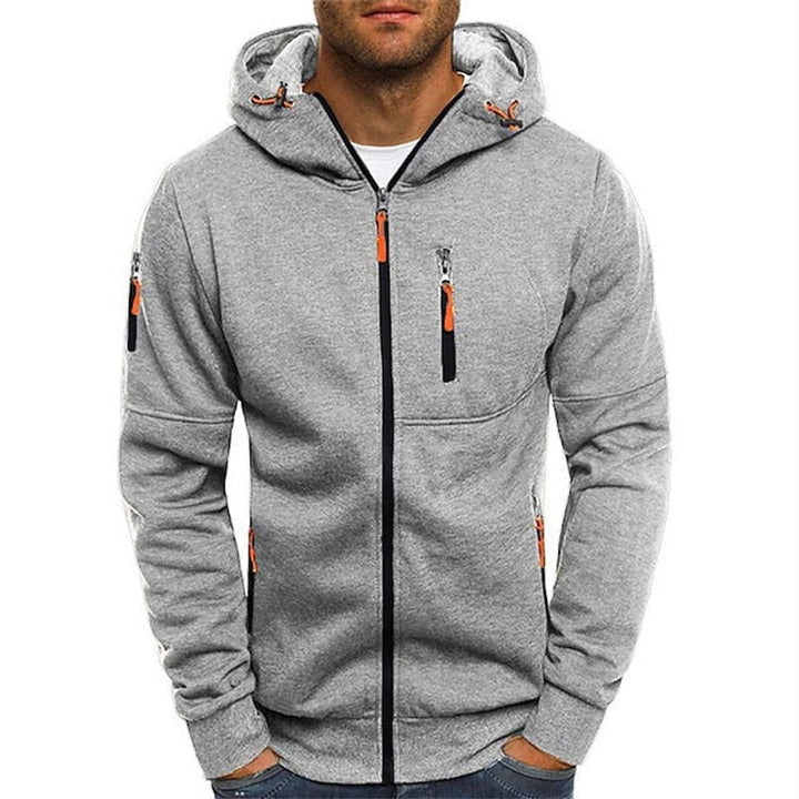 Odon | Men's Zip Up Hooded Knit Sweater