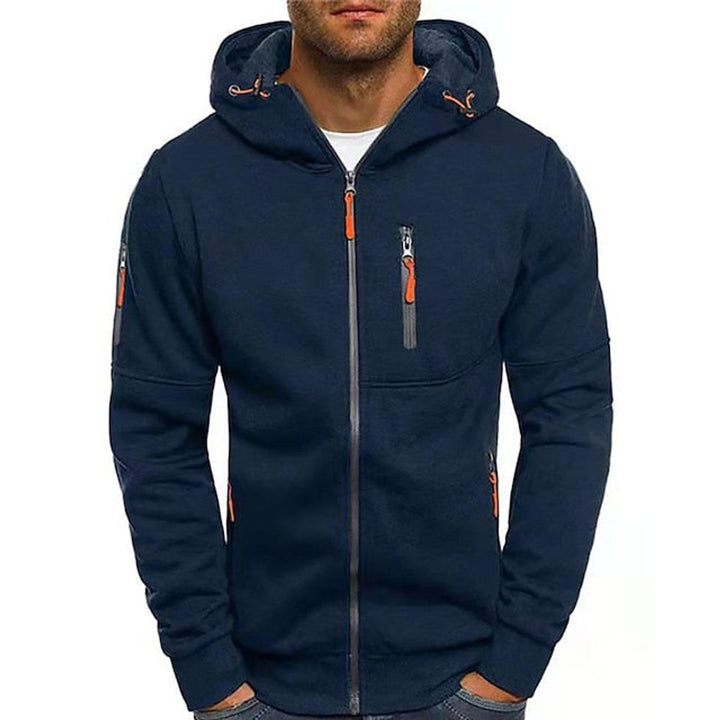 Odon | Men's Zip Up Hooded Knit Sweater