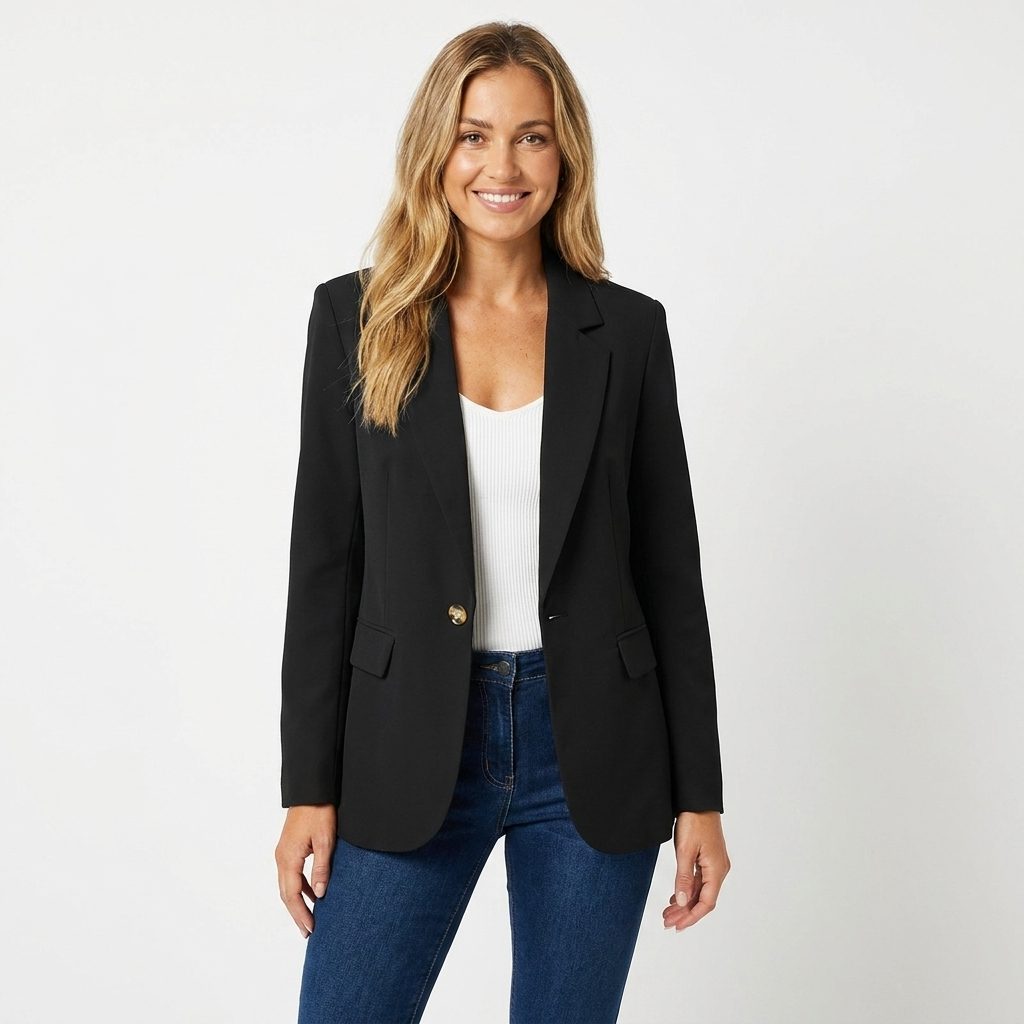 Hyacinthe | Women's Classic Single-Breasted Blazer with Notch Lapel
