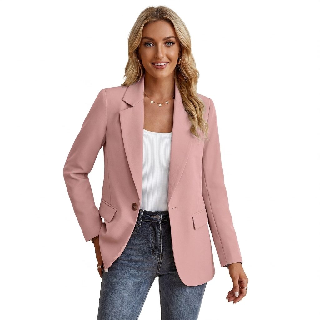 Hyacinthe | Women's Classic Single-Breasted Blazer with Notch Lapel