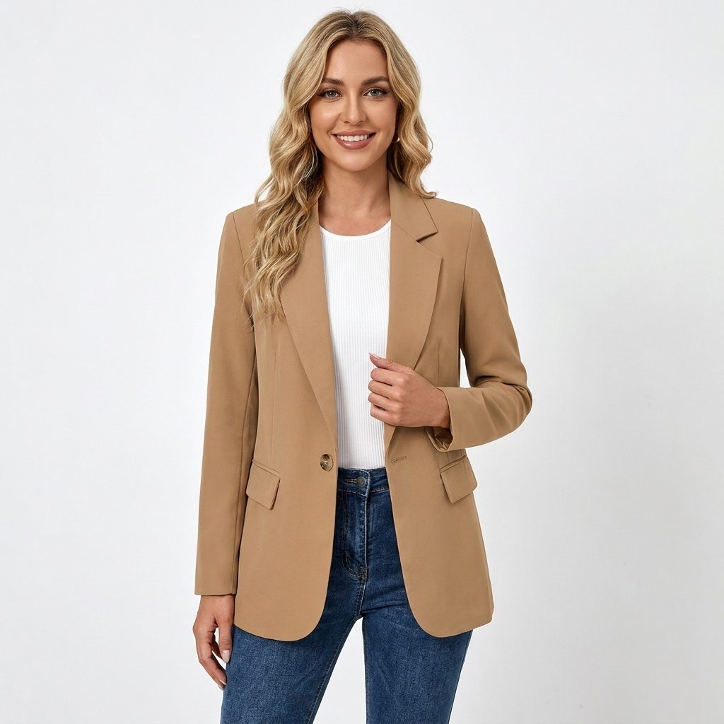 Hyacinthe | Women's Classic Single-Breasted Blazer with Notch Lapel