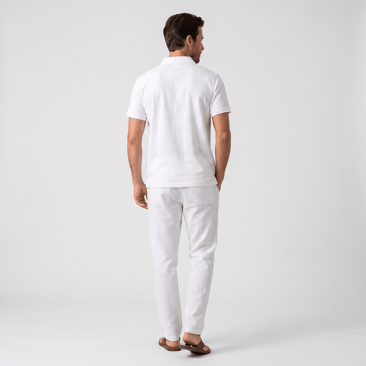 Otbert | Men's Textured Polo and Trouser Set