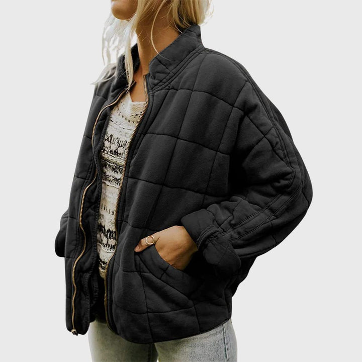 Nadege | Women's Quilted Oversized Bomber Jacket with Zip Front