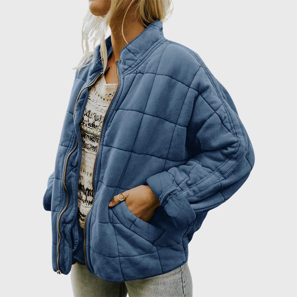 Nadege | Women's Quilted Oversized Bomber Jacket with Zip Front