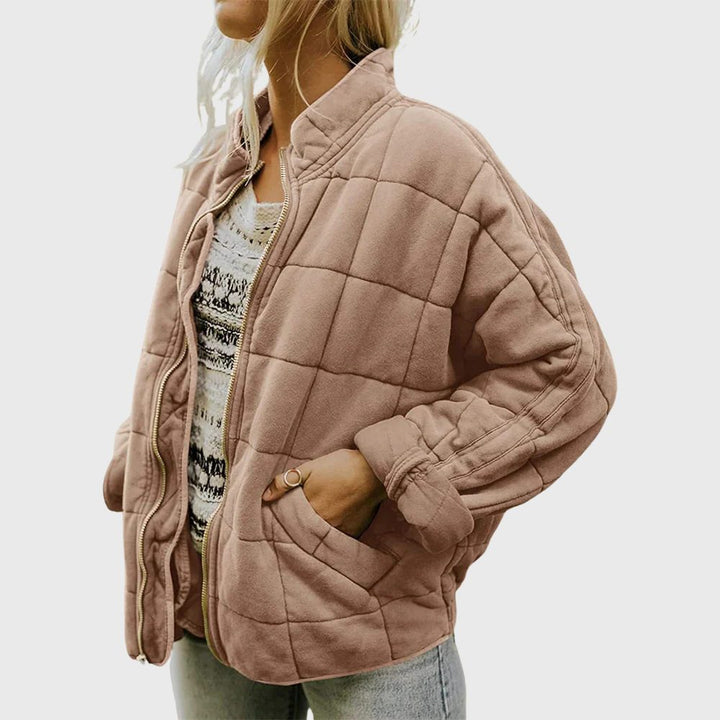 Nadege | Women's Quilted Oversized Bomber Jacket with Zip Front