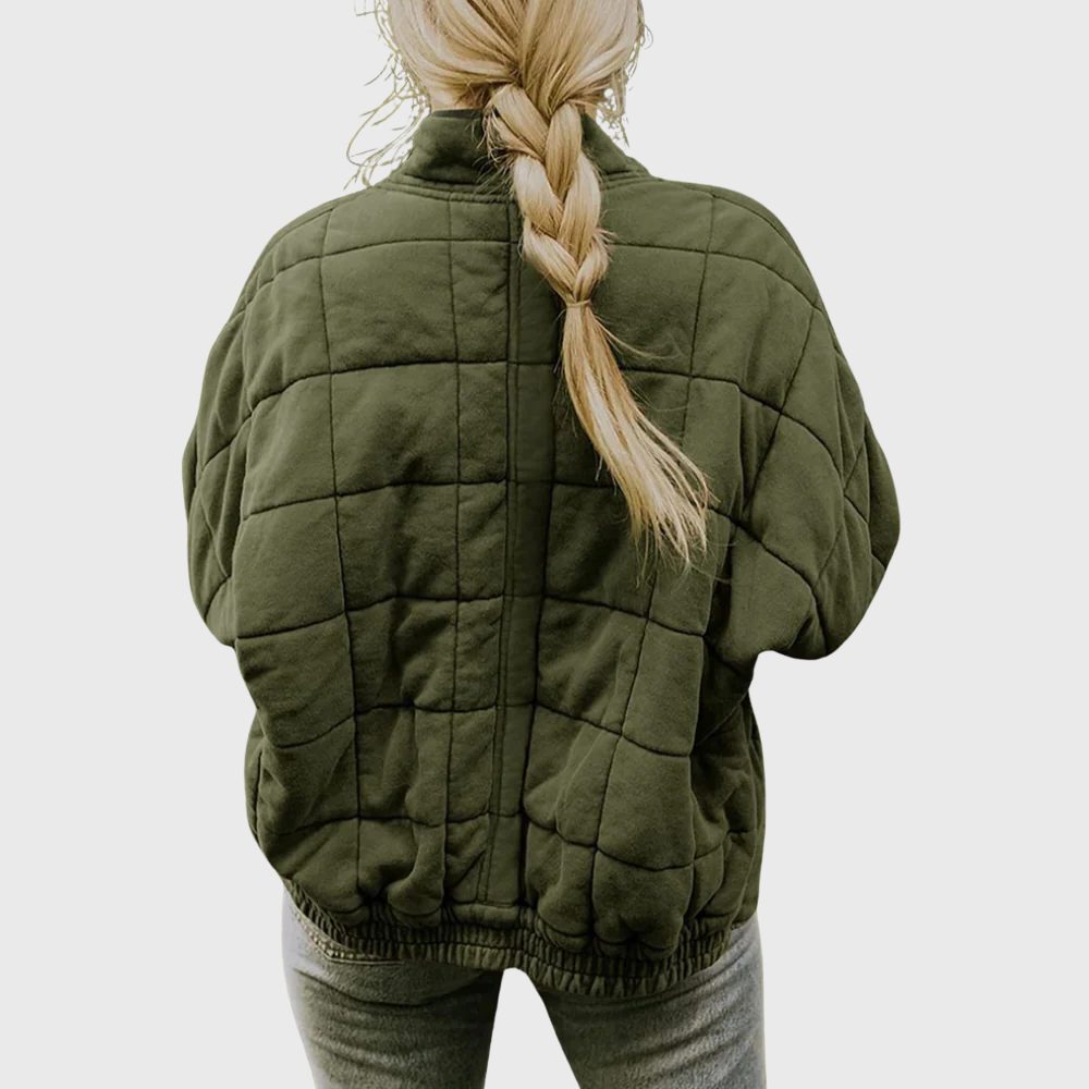 Nadege | Women's Quilted Oversized Bomber Jacket with Zip Front