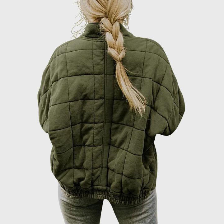 Nadege | Women's Quilted Oversized Bomber Jacket with Zip Front