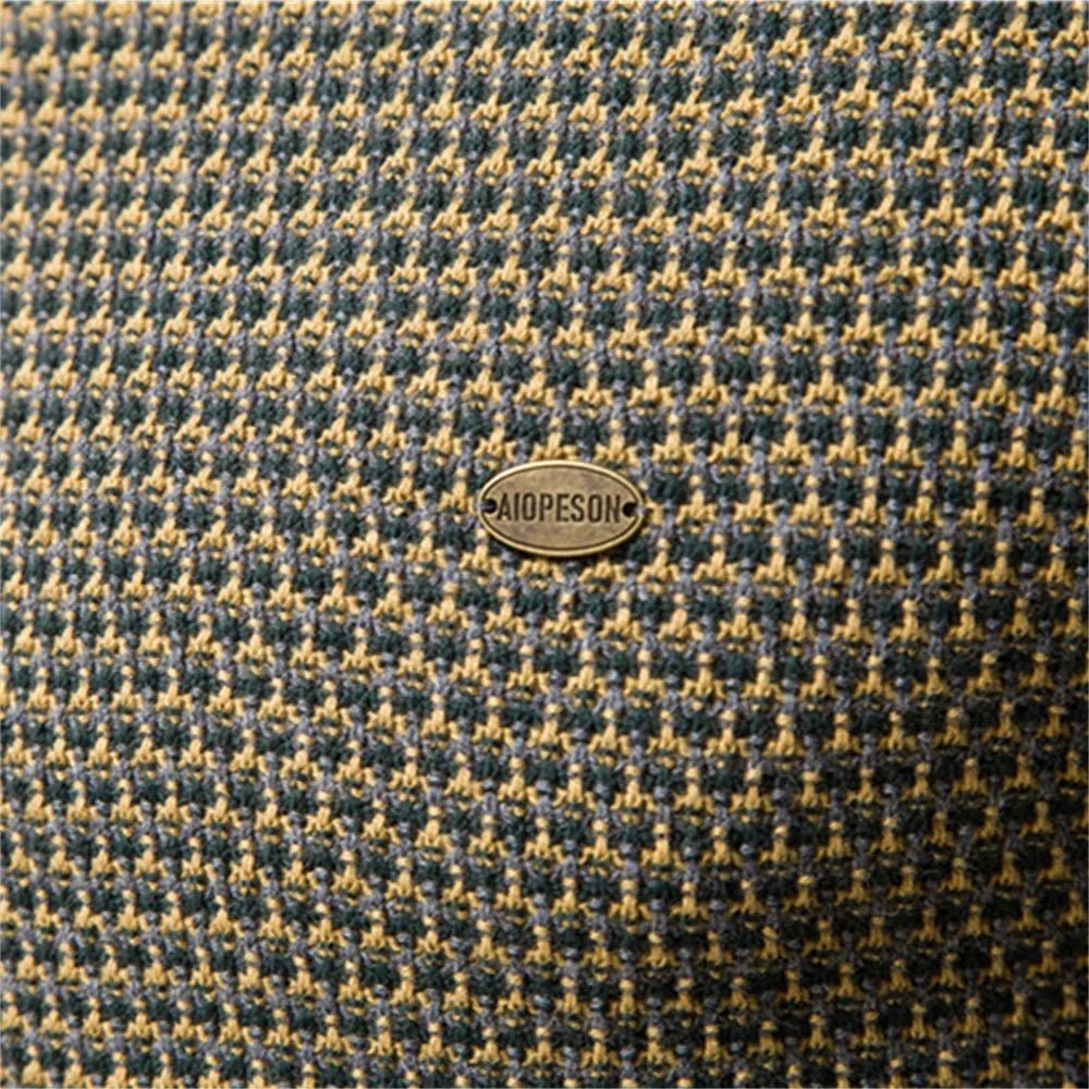 Pacome | Men's Diamond Texture Sweater with Contrast Trim