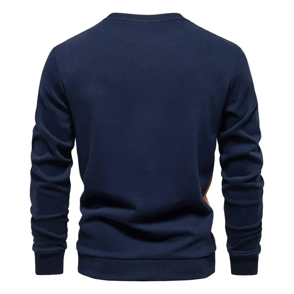 Parfait | Men's Crew Sweater with Contrast Side Panels
