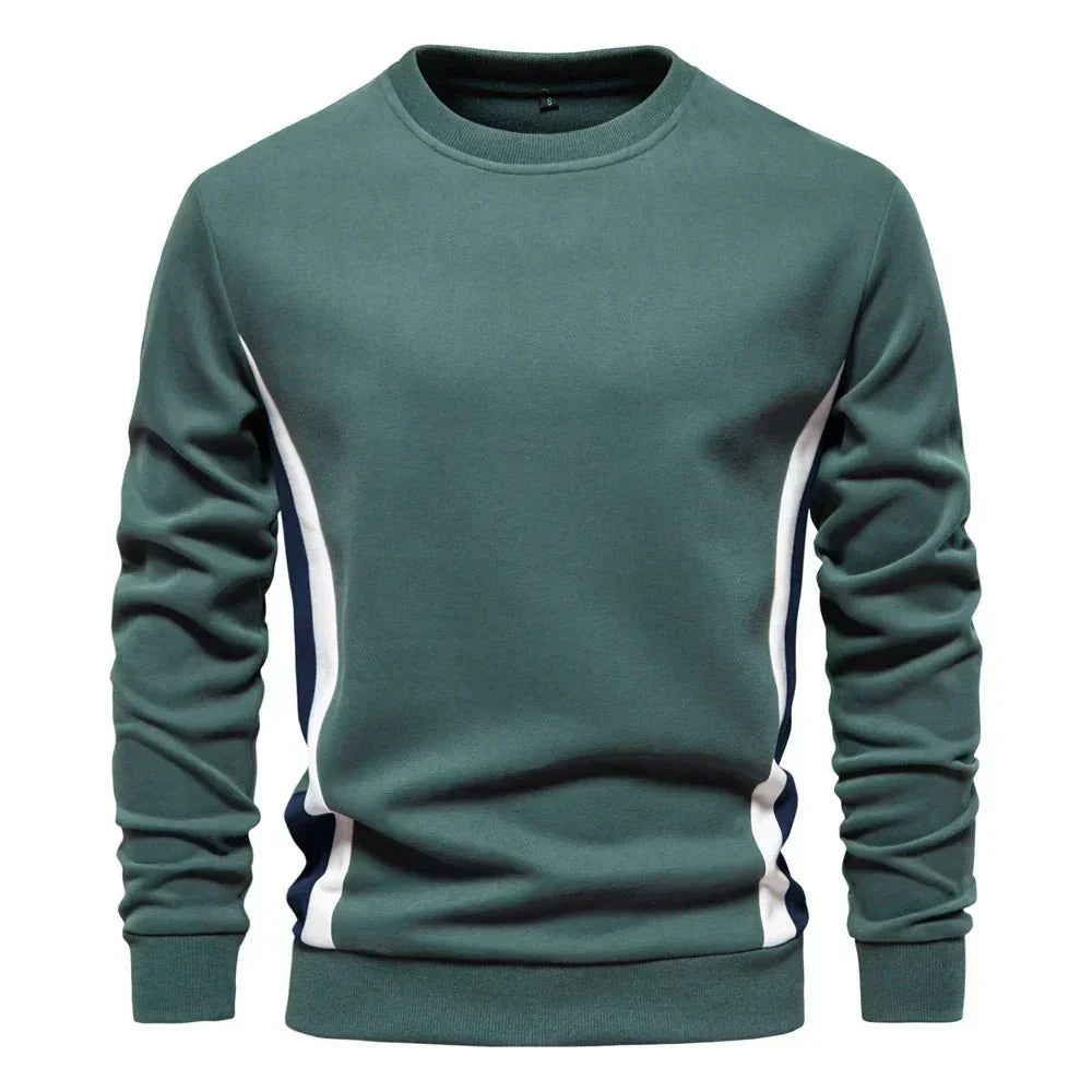 Parfait | Men's Crew Sweater with Contrast Side Panels