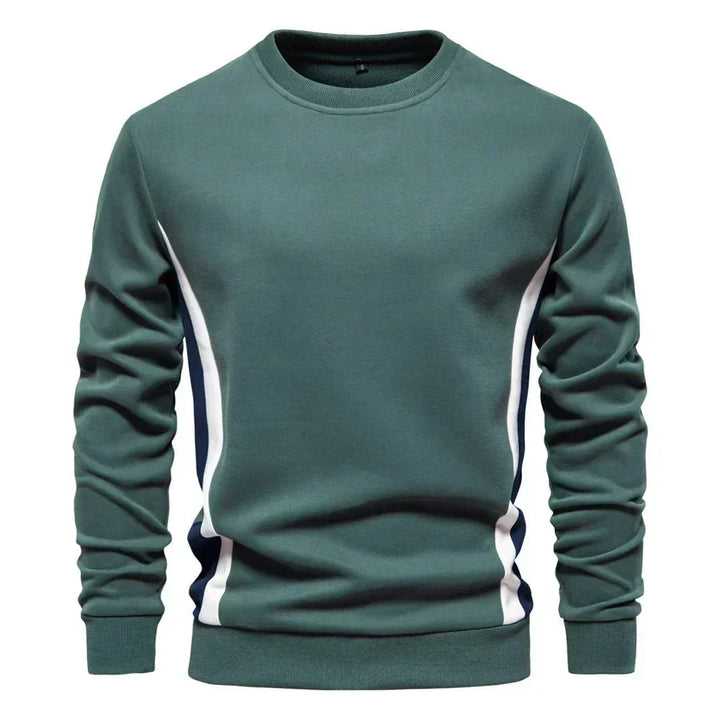 Parfait | Men's Crew Sweater with Contrast Side Panels