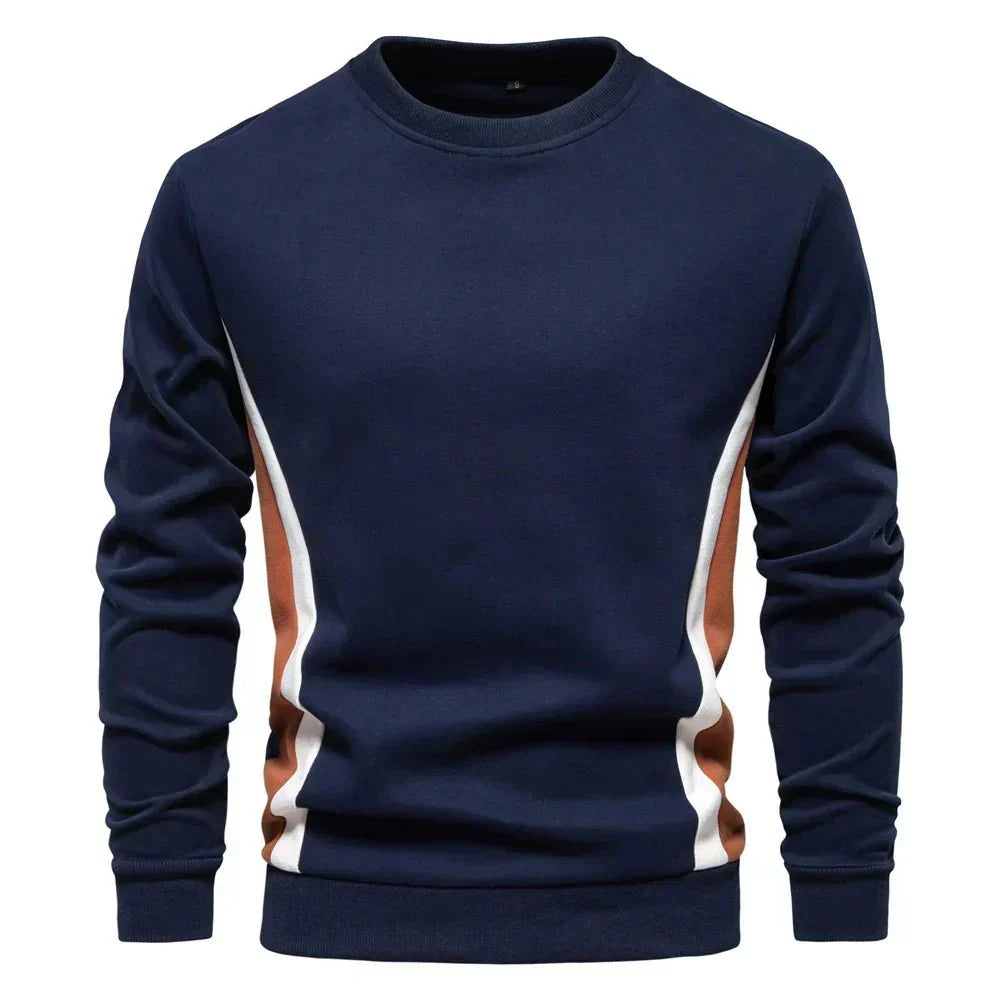 Parfait | Men's Crew Sweater with Contrast Side Panels