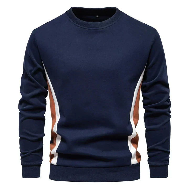 Parfait | Men's Crew Sweater with Contrast Side Panels