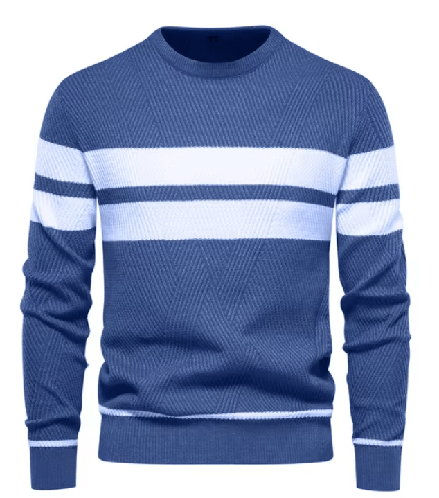 Patrice | Men's Twin Stripe Crew Neck Sweater