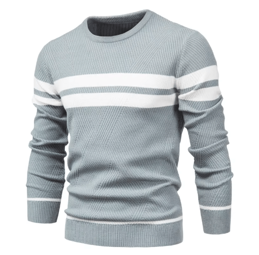Patrice | Men's Twin Stripe Crew Neck Sweater