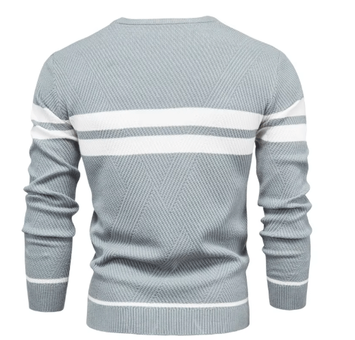 Patrice | Men's Twin Stripe Crew Neck Sweater